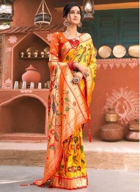 Paithani Silk Trendy Classic Saree For Festival