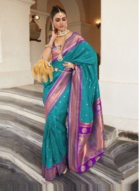Paithani Silk Woven Work Designer Traditional Saree