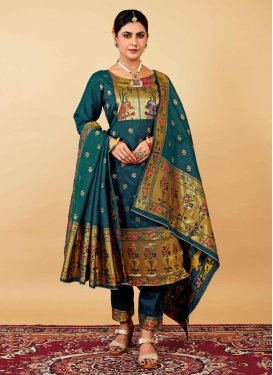 Paithani Silk Woven Work Readymade Salwar Suit