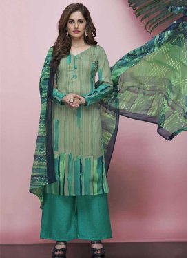 Palazzo Straight Salwar Suit For Casual