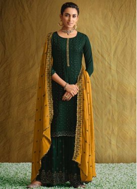 Palazzo Style Pakistani Salwar Kameez For Ceremonial