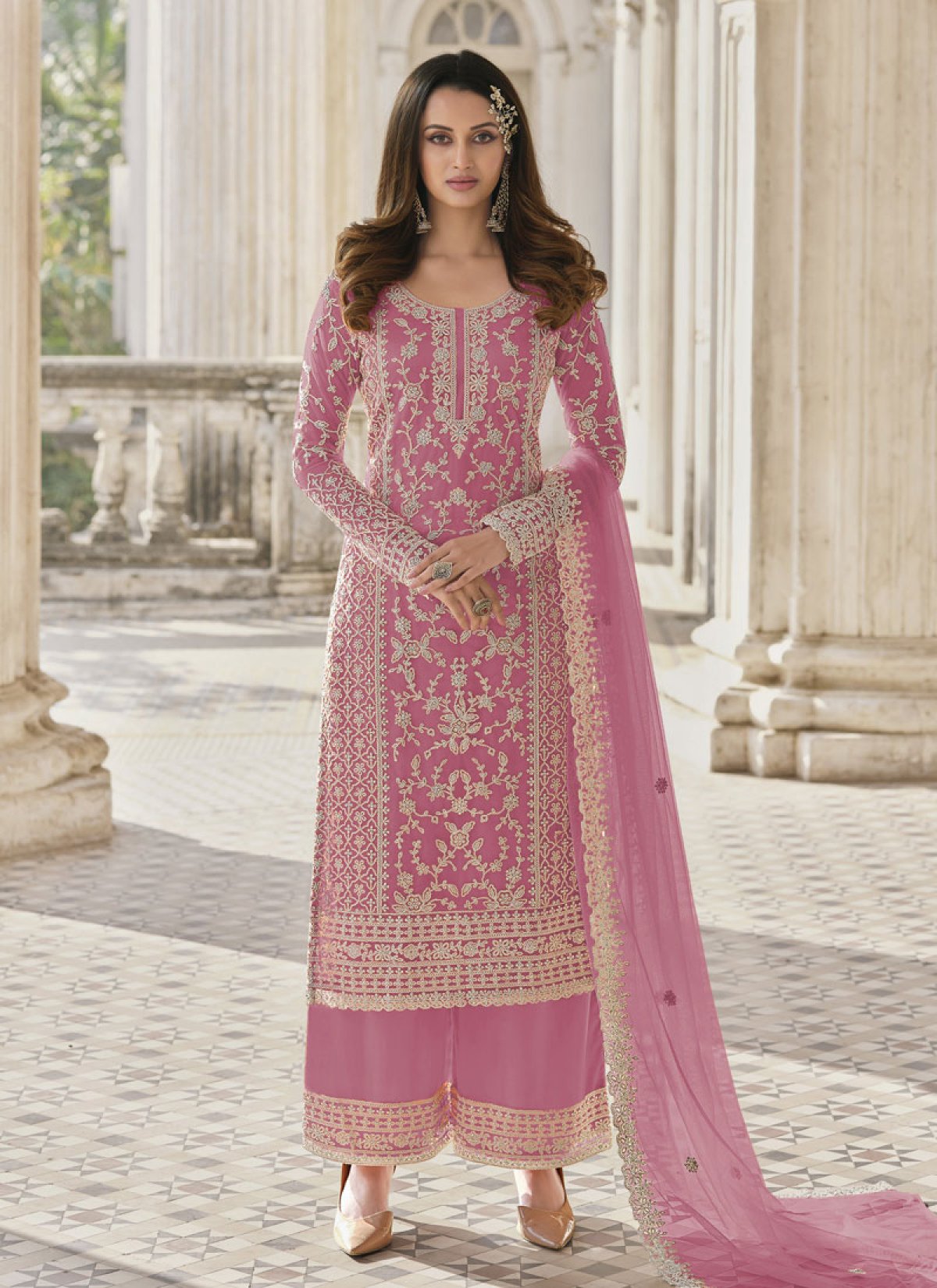 Palazzo style salwar suit hotsell