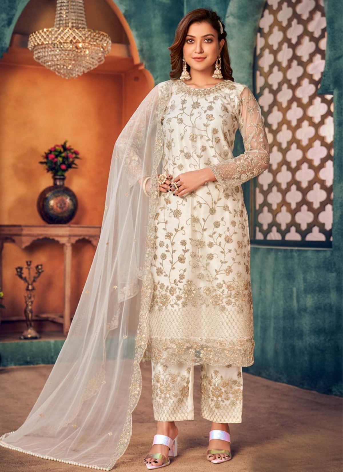 Buy Pant Style Designer Salwar Kameez Online