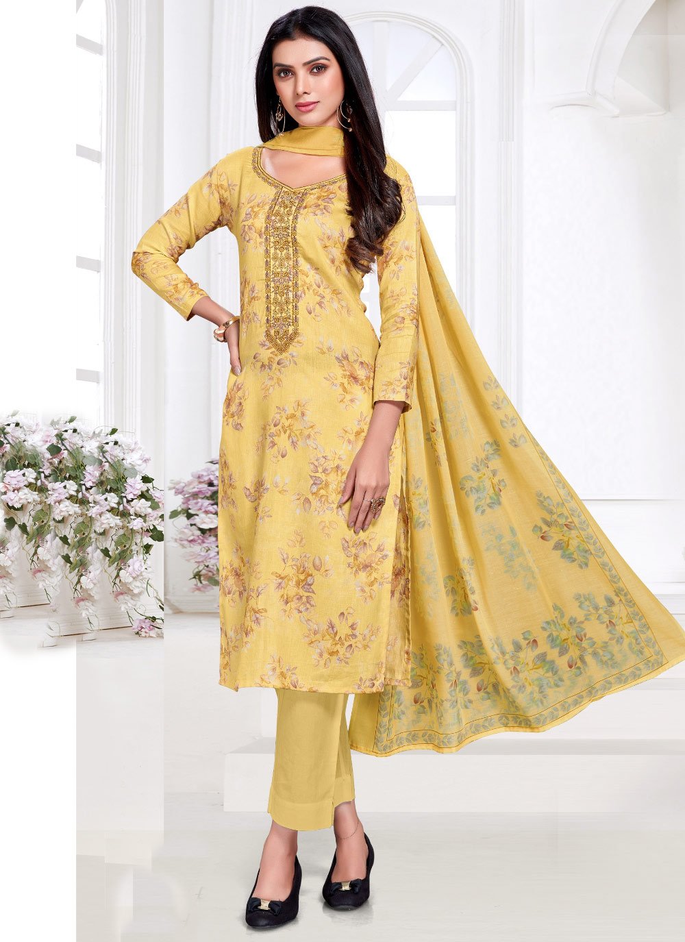 Stitched Multicolor Ladies Designer Rayon Kurti Pant Set Salwar Suit Waist  Size M TO 3XL