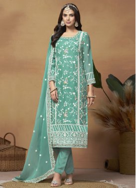 Pant Style Straight Salwar Kameez For Ceremonial