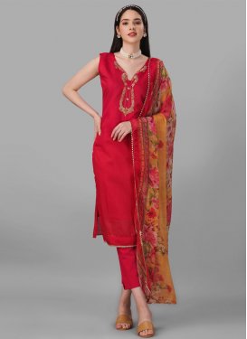 Pant Style Straight Salwar Suit For Casual