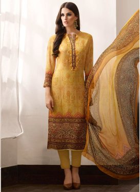 Paramount Digital Print And Resham Work Pant Style Party Wear Suit