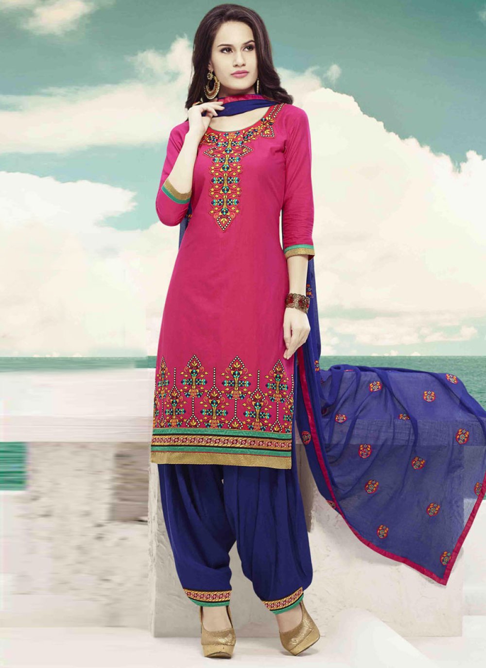 Pink punjabi 2024 salwar suit