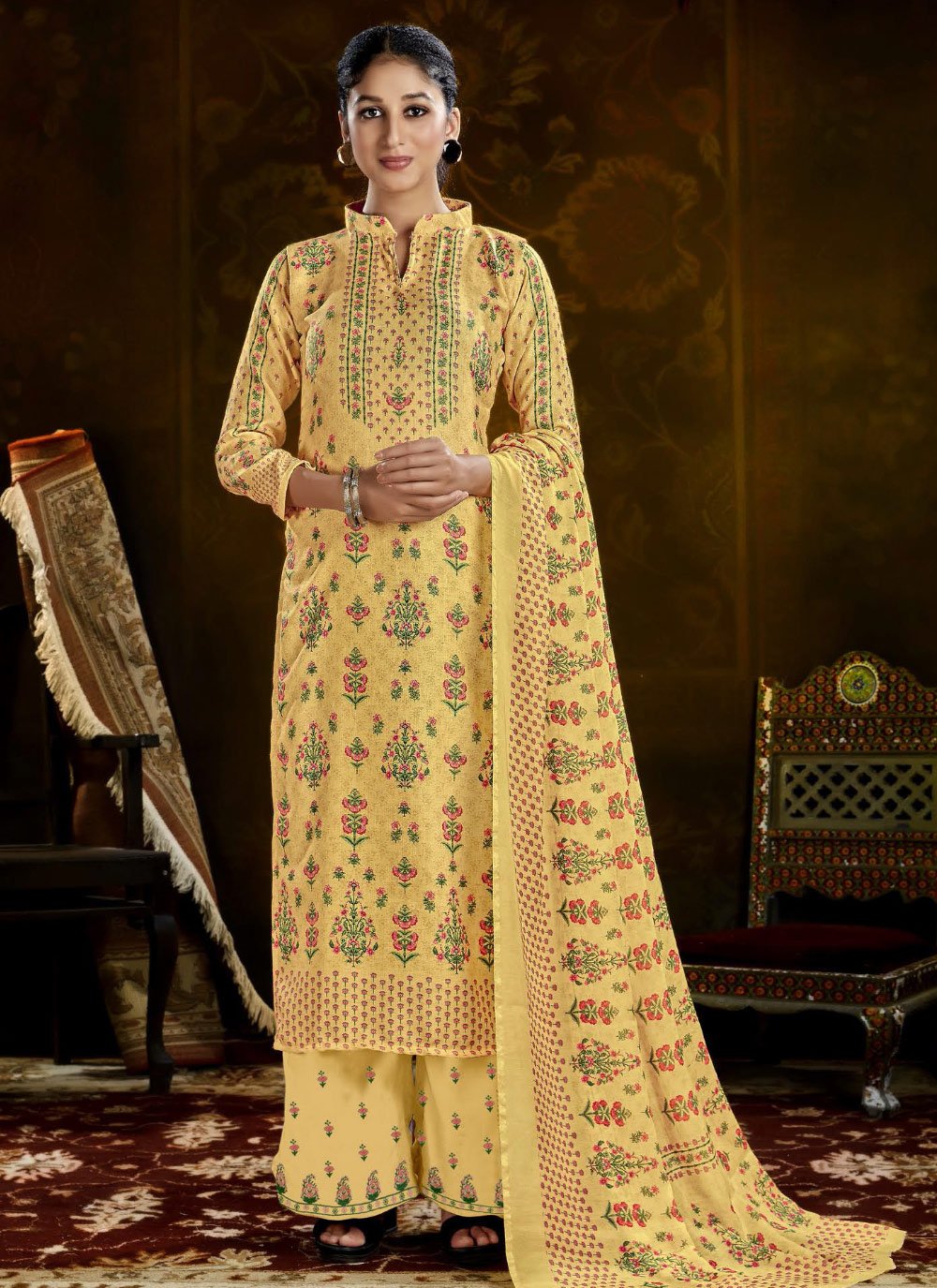 Pasmina Palazzo Designer Salwar Suit For Ceremonial
