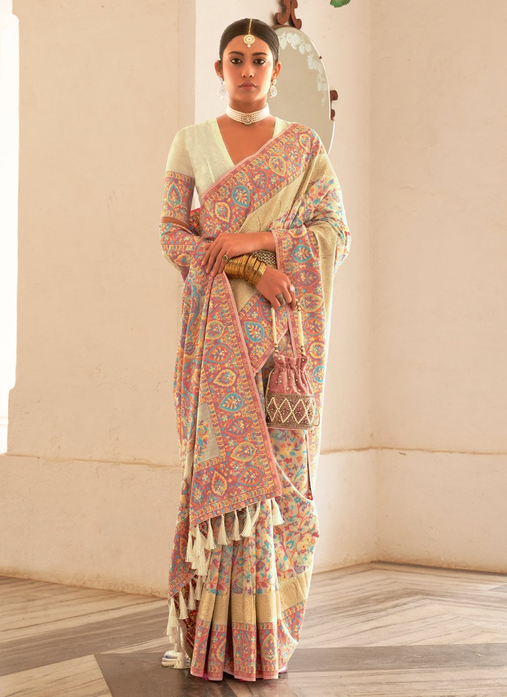 Pasmina Traditional Designer Saree