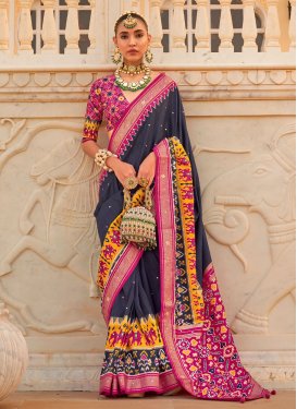 Patola Silk Designer Contemporary Style Saree For Ceremonial