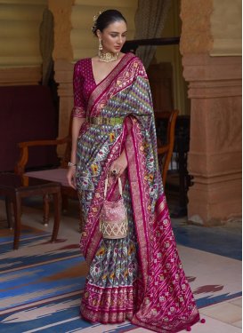 Patola Silk Designer Contemporary Style Saree For Festival