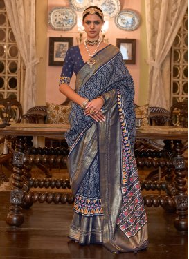 Patola Silk Print Work Designer Traditional Saree