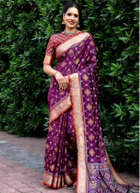 Patola Silk Woven Work Trendy Classic Saree