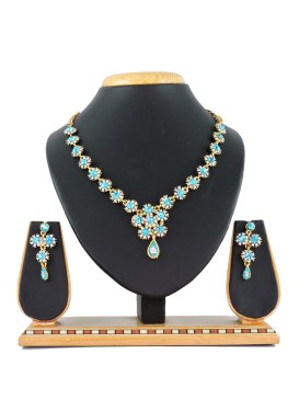 Perfect Alloy Stone Work Necklace Set