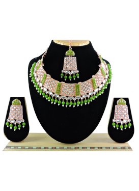 Perfect Beads Work Alloy Necklace Set For Festival