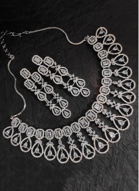 Perfect Silver Rodium Polish Necklace Set For Festival