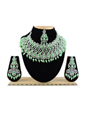 Perfect Silver Rodium Polish Necklace Set For Festival