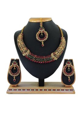 Perfect Stone Work Necklace Set For Bridal