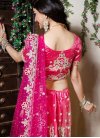 Rose Pink Resham Net Designer Lehenga Choli - 2