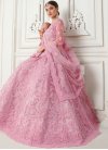 Pink Wedding Net Trendy A Line Lehenga Choli - 3