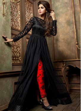Piquant Black Color Net Pant Style Designer Salwar Suit