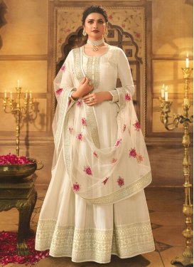 Prachi Desai Dola Silk Floor Length Anarkali Salwar Suit