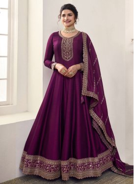 Prachi Desai Dola Silk Long Length Anarkali Salwar Suit