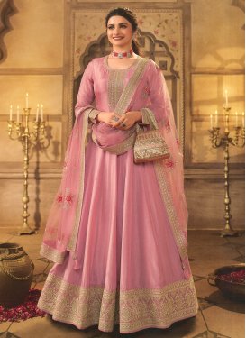 Prachi Desai Dola Silk Long Length Anarkali Suit