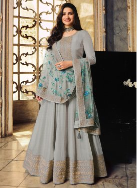 Prachi Desai Embroidered Work Desinger Anarkali Salwar Suit