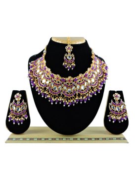 Praiseworthy Beads Work Alloy Necklace Set For Party