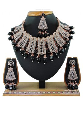 Praiseworthy Moti Work Alloy Necklace Set For Ceremonial
