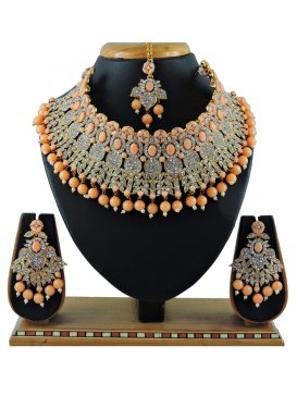 Praiseworthy Moti Work Necklace Set for Ceremonial