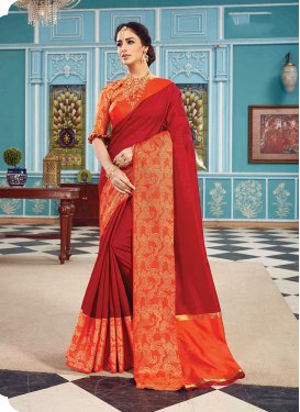 Praiseworthy Woven Art Silk Designer Traditional Saree