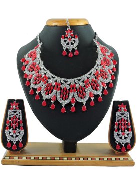 Precious Alloy Silver Rodium Polish Necklace Set