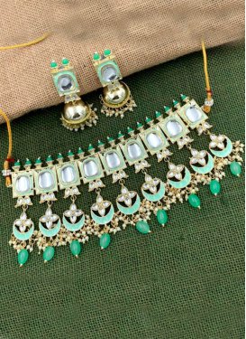 Precious Moti Work Necklace Set For Party