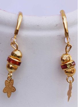 Pretty Gold Rodium Polish Alloy Earrings