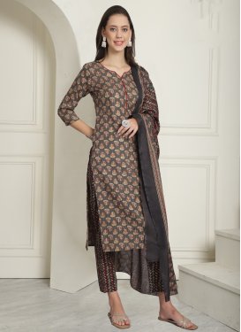 Print Work Cotton Blend Readymade Designer Salwar Suit