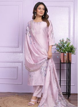 Print Work Cotton Silk Readymade Salwar Suit