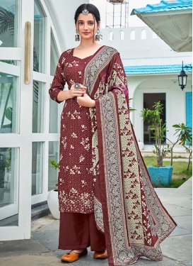 Print Work Pasmina Designer Palazzo Salwar Suit