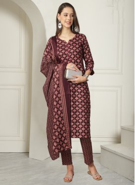 Print Work Readymade Designer Salwar Suit