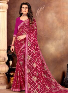 Print Work Traditional Designer Saree For Casual