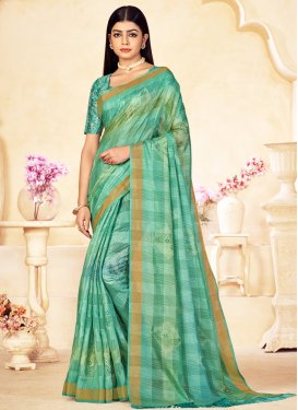 Print Work Trendy Classic Saree For Casual