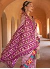 Pink and Purple Designer Traditional Saree - 1
