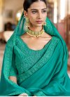 Rangoli Designer Saree in Turquoise - 1