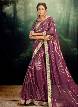 Rangoli Silk Sequins Work Trendy Saree