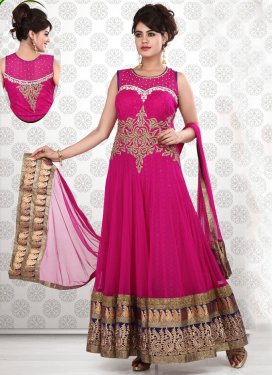 Ravishing Fuchsia Color Net Readymade Anarkali Salwar Kameez