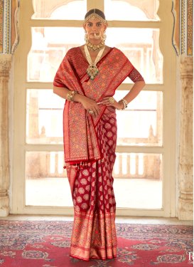 Raw Silk Designer Traditional Saree