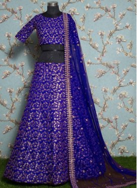 Raw Silk Trendy A Line Lehenga Choli