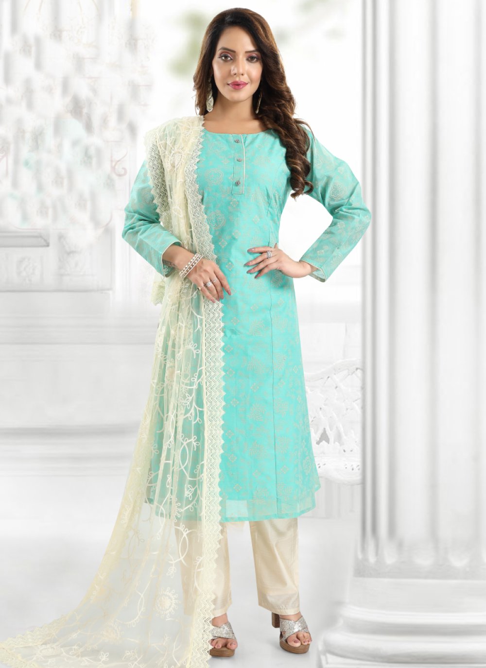 Kalaroop Zhansi Vol 2 by Kessi Cotton Rayon Readymade Salwar Suit Catalog 4  Pcs - Suratfabric.com